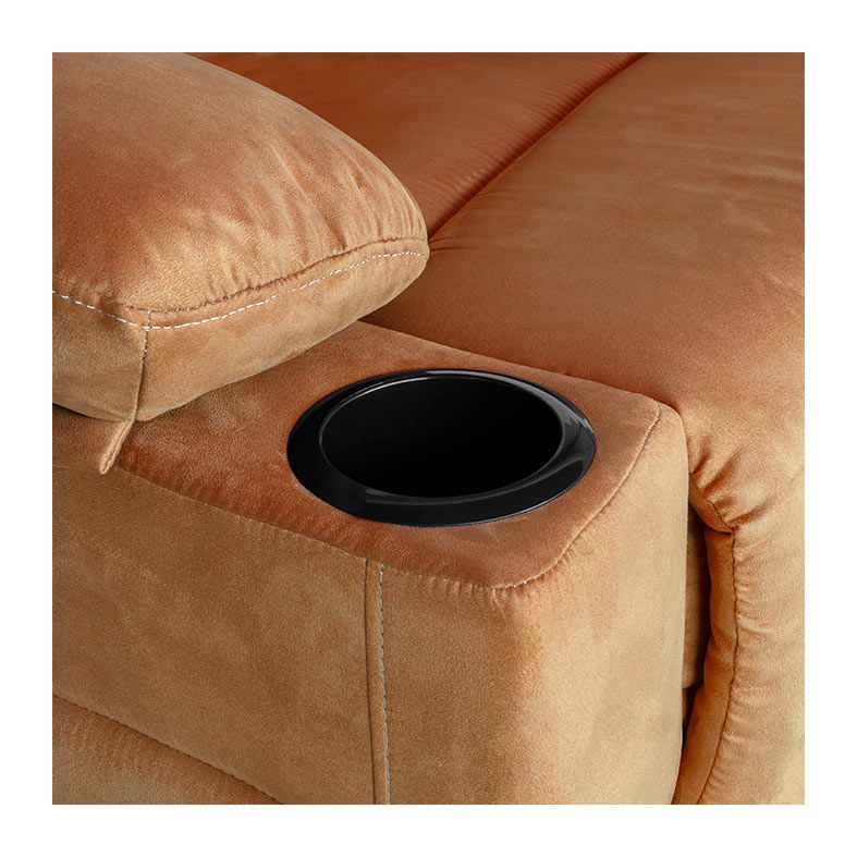 Poltrona Eletrica Reclinavel Zinnia Istanbul, Tecido Suede Chamois, Caramelo, ZNC-ITSB-CA01