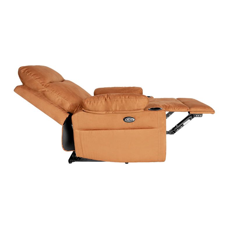Poltrona Eletrica Reclinavel Zinnia Istanbul, Tecido Suede Chamois, Caramelo, ZNC-ITSB-CA01