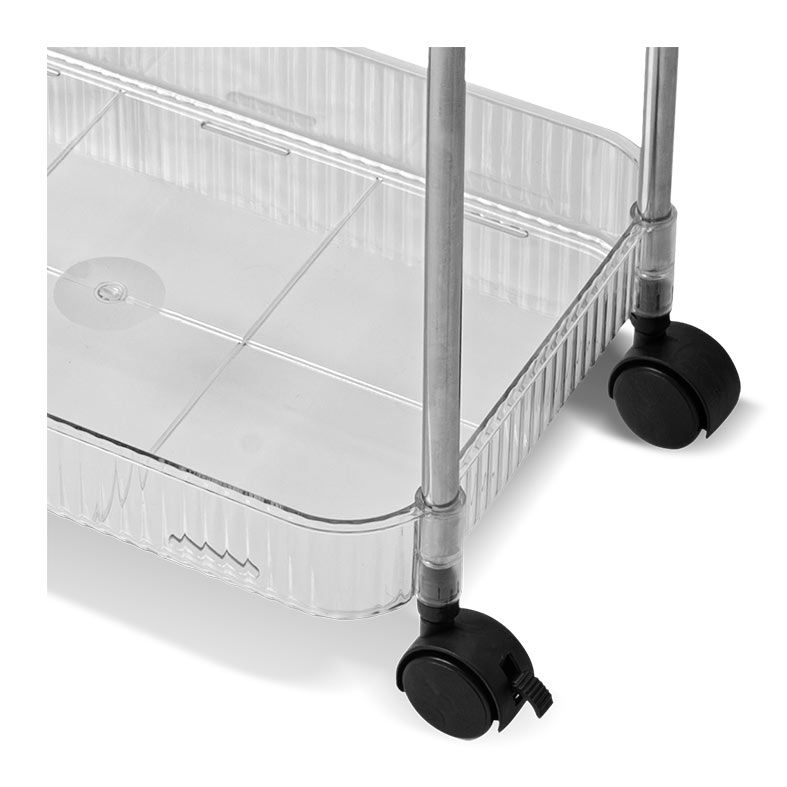 Carrinho Organizador Multiuso Zinnia Prisma Z08, Acrílico, ZNC-PRM-AC01