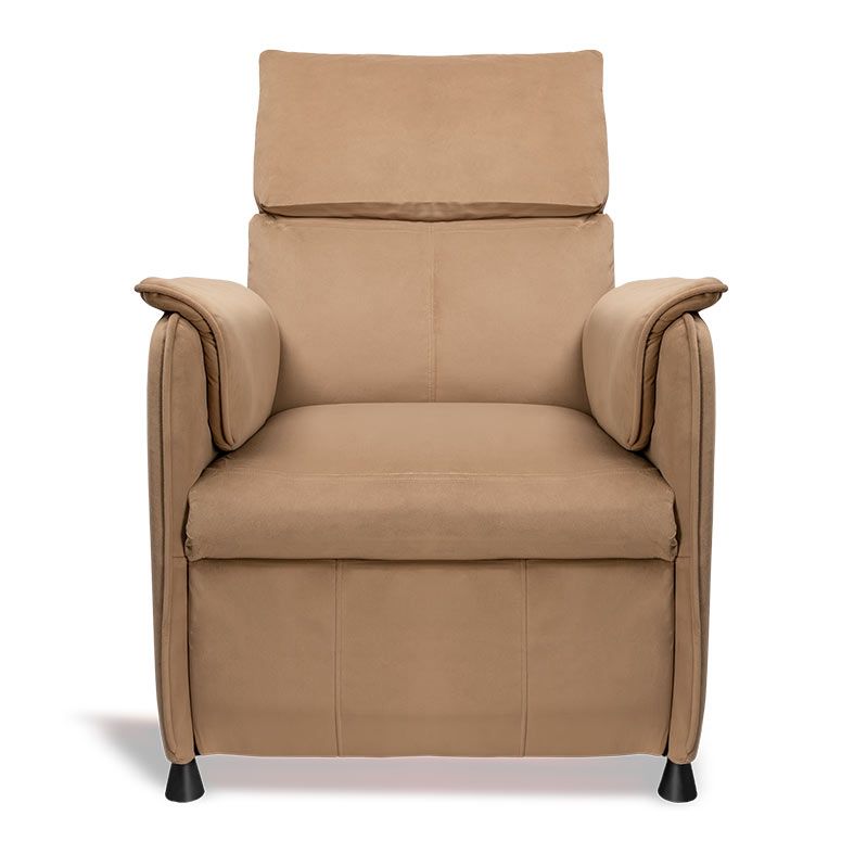 Poltrona Eletrica Reclinavel Zinnia Sicilia, Tecido Suede Anti-Arranhao, Bege, ZNC-SCL-MR01