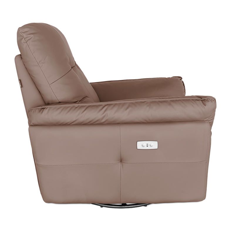 Poltrona Eletrica Reclinavel Zinnia Salford, Corino Anti-Arranhao, Marrom acinzentado, ZNC-SFR-CZ01