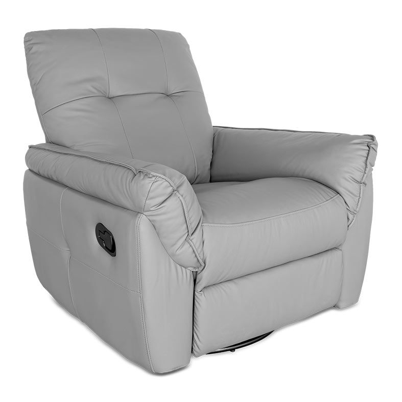 Poltrona Manual Reclinavel Zinnia Salford, Corino Anti-Arranhao, Cinza, ZNC-SFR-CZ02