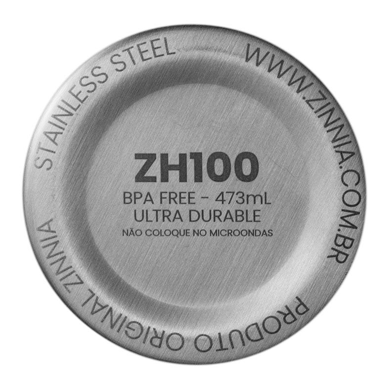Copo Termico Zinnia ZH100, 473ml, Branco, ZNC-ZZH100-WT01