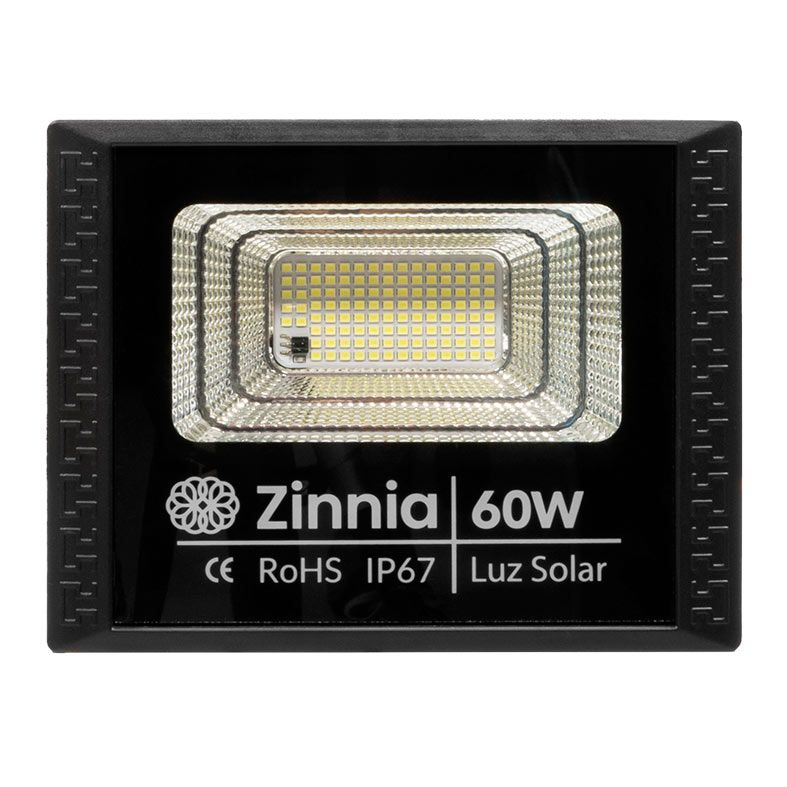 Refletor Solar Zinnia ZRS60, Led, 60W, Bateria 4000Mah, Com Controle Remoto, IP67, ZNE-ZRS60V2-01