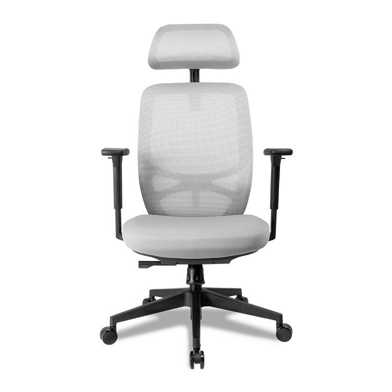 Cadeira Office Zinnia Aspen, Espuma Moldada, Braco 3D, Cinza, ZNO-APN-BK