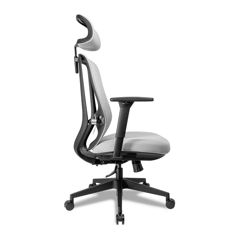 Cadeira Office Zinnia Aspen, Espuma Moldada, Braco 3D, Cinza, ZNO-APN-BK