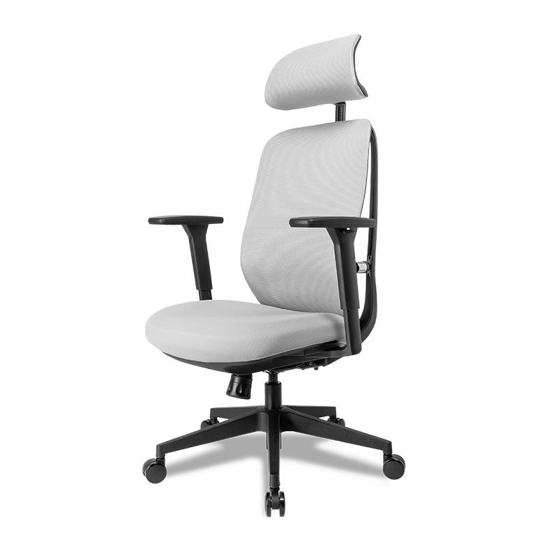 Cadeira Office Zinnia Aspen, Espuma Moldada, Braco 3D, Cinza, ZNO-APN-BK