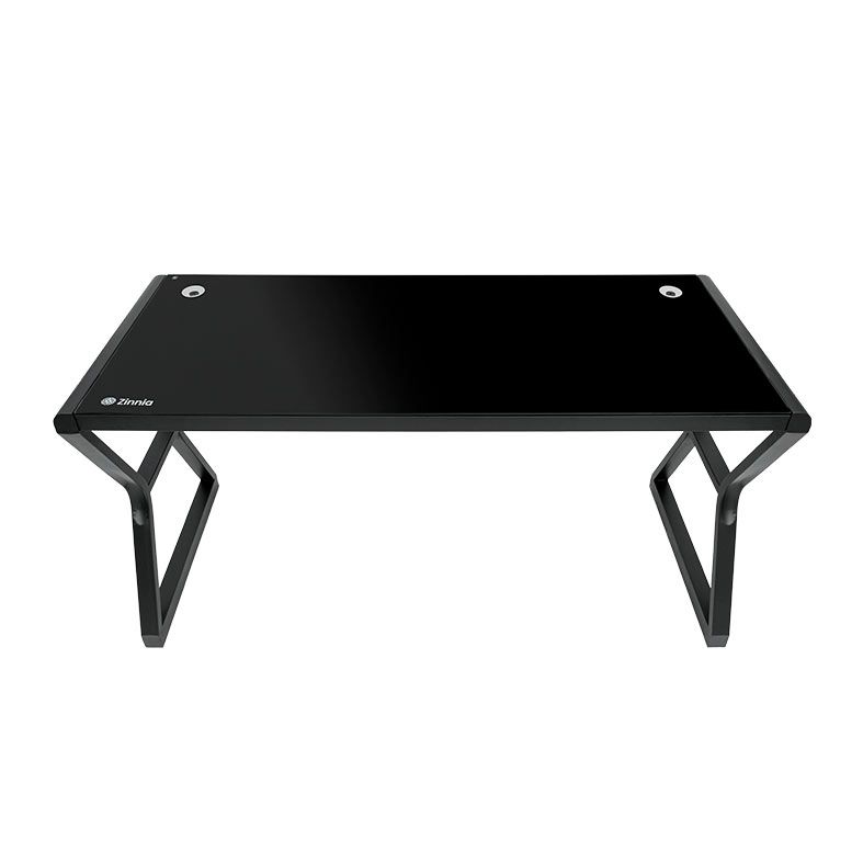 Mesa para Escritório Zinnia Aurea A140, Vidro Temperado, 140cm, Preto, ZNO-ARA-BK01