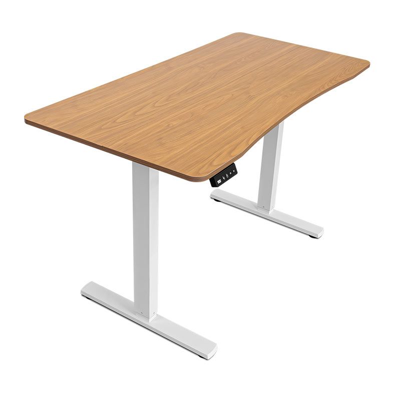 Mesa Office Zinnia Astera, 140cm, Com Regulagem de Altura, Nogueira Claro, ZNO-ASRA14-WD02