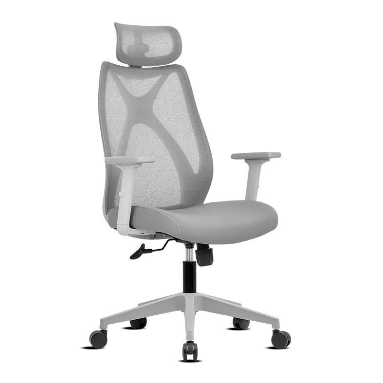 Cadeira Office Zinnia Dax, Braco 2D, Espuma Moldada, Cinza, ZNO-DAX-GY