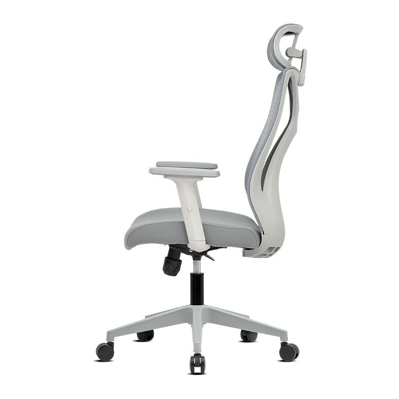 Cadeira Office Zinnia Dax, Braco 2D, Espuma Moldada, Cinza, ZNO-DAX-GY