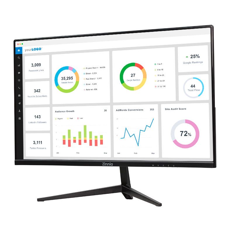 Monitor Zinnia Delfos DF21, 21.45 Pol VA, FHD, sRGB 95, 75Hz, VGA/HDMI, ZNO-DFO21-BL01