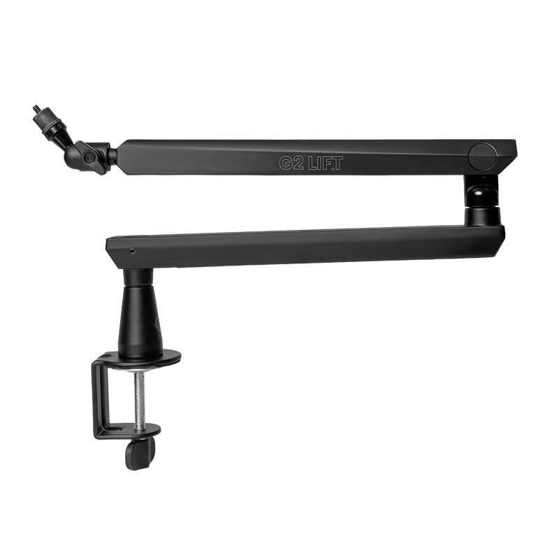 Suporte Para Microfone Zinnia G2 Lift, Baixo Perfil Articulado, Gerenciamento de Cabos, Preto, ZNO-G2LI-BL01