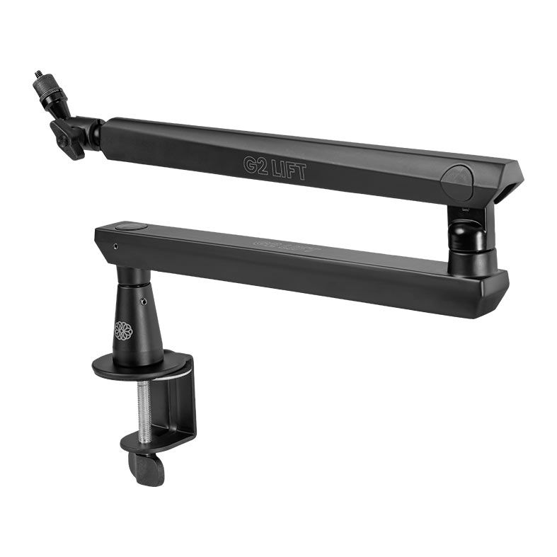 Suporte Para Microfone Zinnia G2 Lift, Baixo Perfil Articulado, Gerenciamento de Cabos, Preto, ZNO-G2LI-BL01