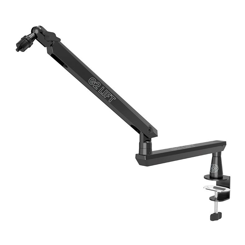Suporte Para Microfone Zinnia G2 Lift, Baixo Perfil Articulado, Gerenciamento de Cabos, Preto, ZNO-G2LI-BL01