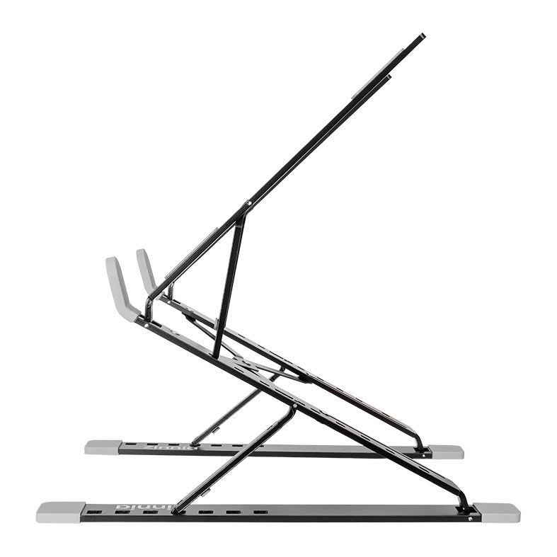 Base Para Notebook e Tablet Zinnia Galatsi, Ate 17 Pol, Liga de Aluminio, Preta, ZNO-GTSIB-BL01