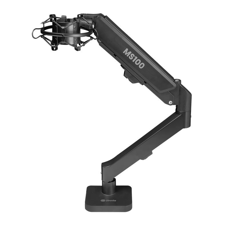 OPENBOX Suporte Para Microfone Zinnia Nimbo MS100, Com Pistao a Gas, Ate 3KG, Ajustavel, Preto, ZNO-MS100-BL01