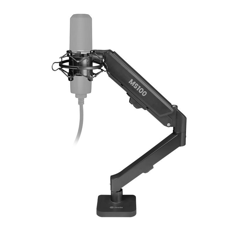 OPENBOX Suporte Para Microfone Zinnia Nimbo MS100, Com Pistao a Gas, Ate 3KG, Ajustavel, Preto, ZNO-MS100-BL01