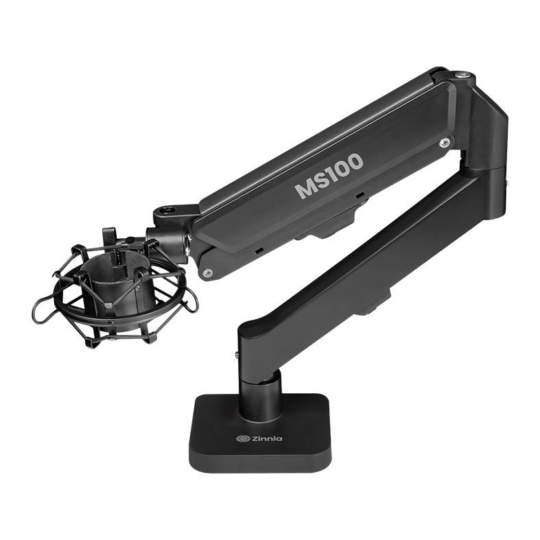 OPENBOX Suporte Para Microfone Zinnia Nimbo MS100, Com Pistao a Gas, Ate 3KG, Ajustavel, Preto, ZNO-MS100-BL01