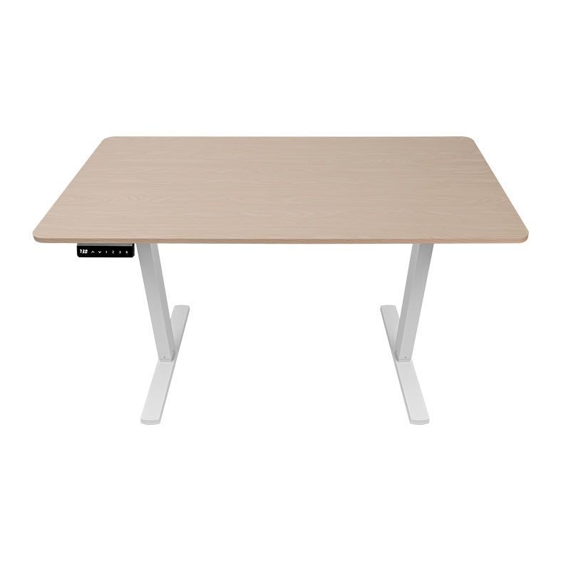 Mesa Office Zinnia Niva, 140x60cm, Com Regulagem de Altura, Carvalho Claro, ZNO-NIVA02-TE