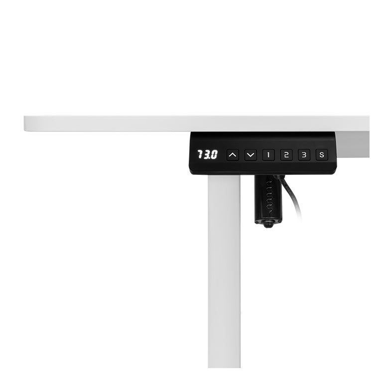 Mesa Office Zinnia Niva, Tampo Duplo, 120cm, Com Regulagem de Altura, Branco, ZNO-NIVA-WT01