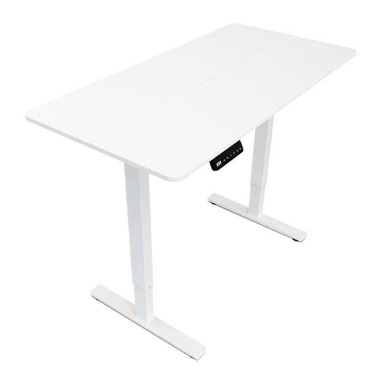 Mesa Office Zinnia Niva, Tampo Duplo, 120cm, Com Regulagem de Altura, Branco, ZNO-NIVA-WT01