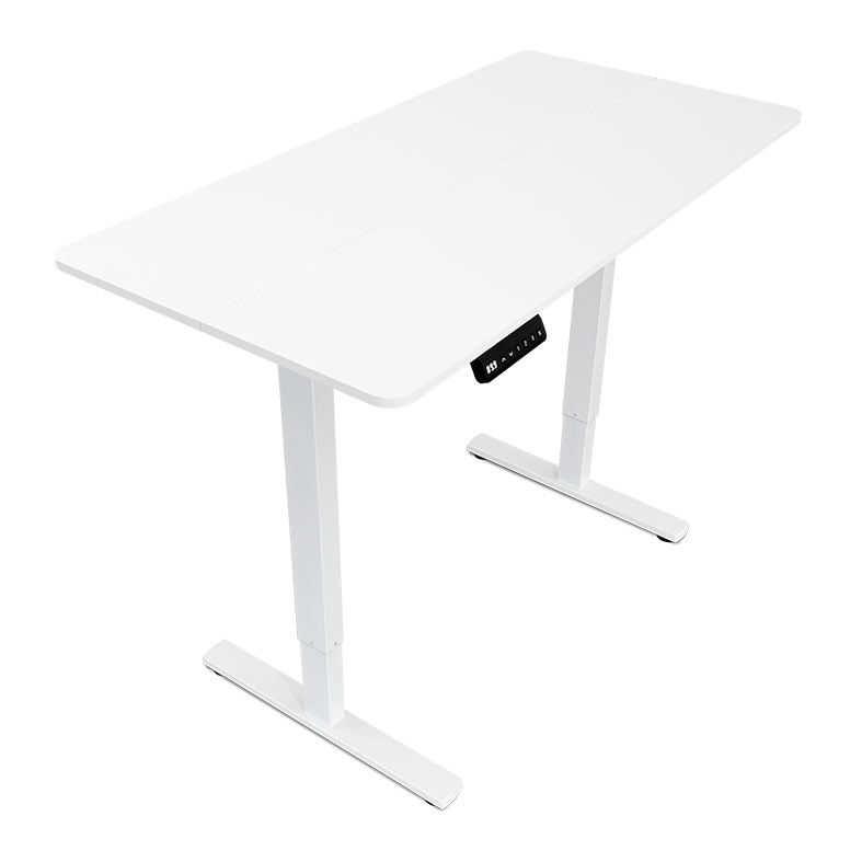 Mesa Office Zinnia Niva S, Tampo Duplo, 120cm, Com Regulagem de Altura, Branco, ZNO-NIVAS-WT02