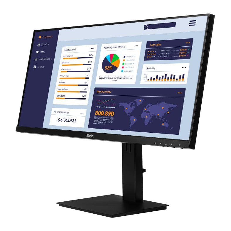 Monitor Zinnia Pegasi Pro UW29, 29 Pol, IPS, Ultrawide, WFHD, sRGB 100, 100Hz, FreeSync, HDMI/DP, ZNO-PGSIPRO-BL01