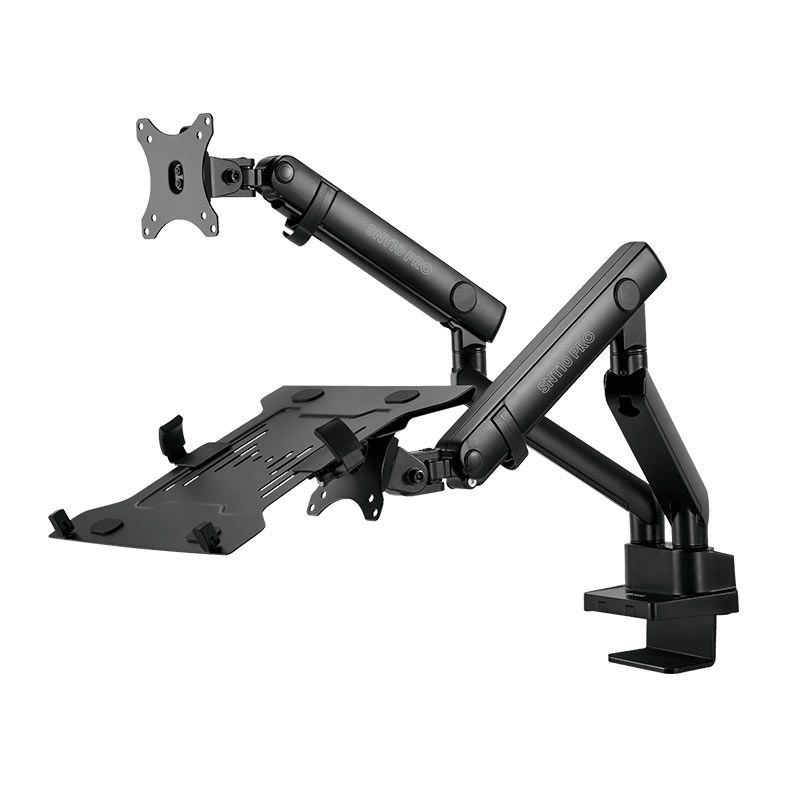 Suporte Articulado Para Notebook e Monitor Zinnia SNT10 PRO, 17 Pol., a 32 Pol., ZNO-SNTPRO-BL01