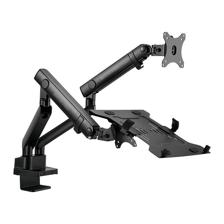 Suporte Articulado Para Notebook e Monitor Zinnia SNT10 PRO, 17 Pol., a 32 Pol., ZNO-SNTPRO-BL01