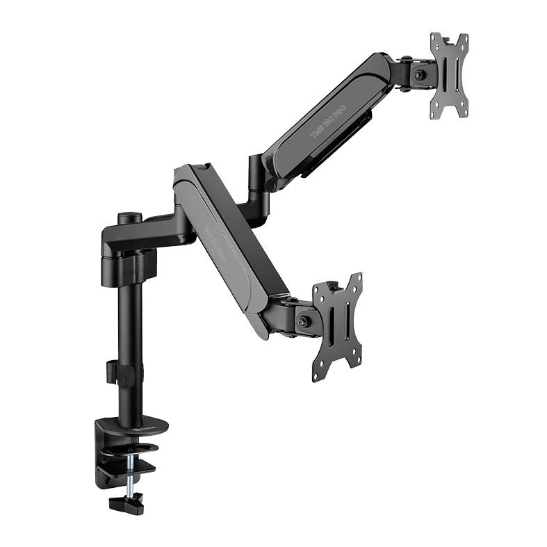 Suporte Articulado Para 2 Monitores Zinnia TMS 180 PRO, 17 Pol., a 32 Pol., Preto, ZNO-TMS180PRO-BL01