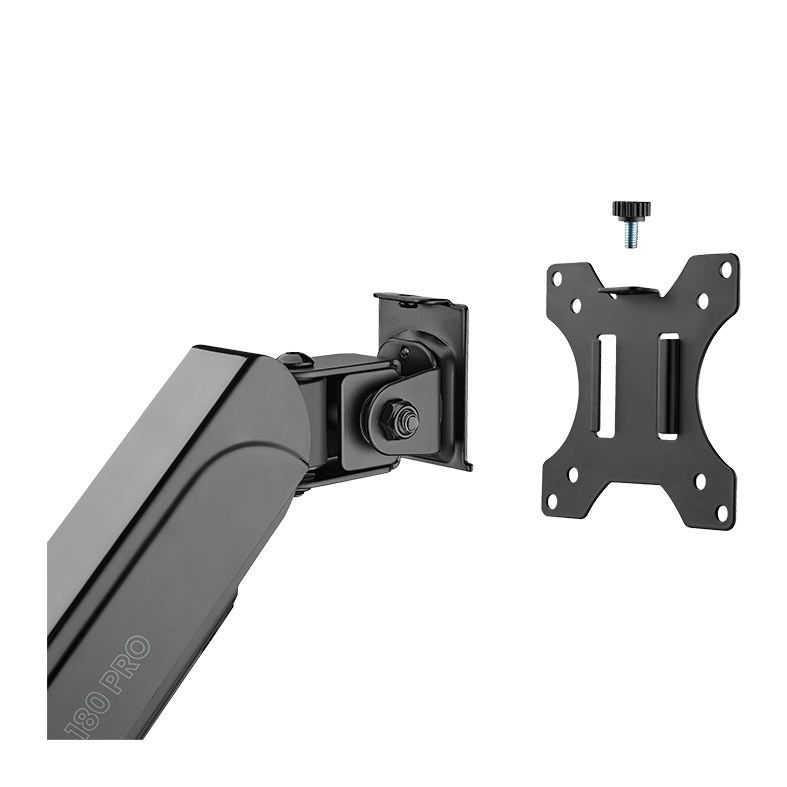 Suporte Articulado Para 2 Monitores Zinnia TMS 180 PRO, 17 Pol., a 32 Pol., Preto, ZNO-TMS180PRO-BL01