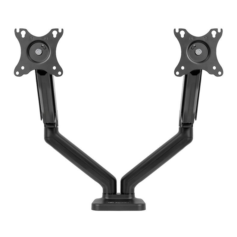 Suporte Articulado Com Pistao a Gas Para Dois Monitores Zinnia Nimbo 200N, 17 Pol. a 32 Pol., Preto, ZNO-ZBO200N-BK01