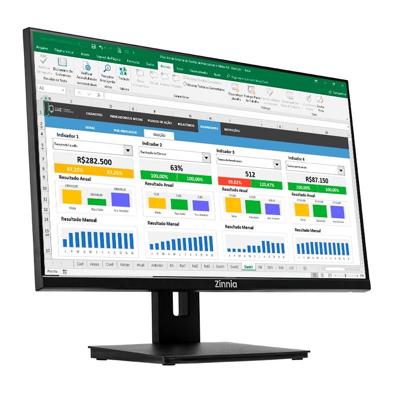Monitor Zinnia Zeugo, 24 Pol. IPS, FHD, sRGB 99, 75Hz, HDMI/VGA, ZNO-ZGO24-BL01