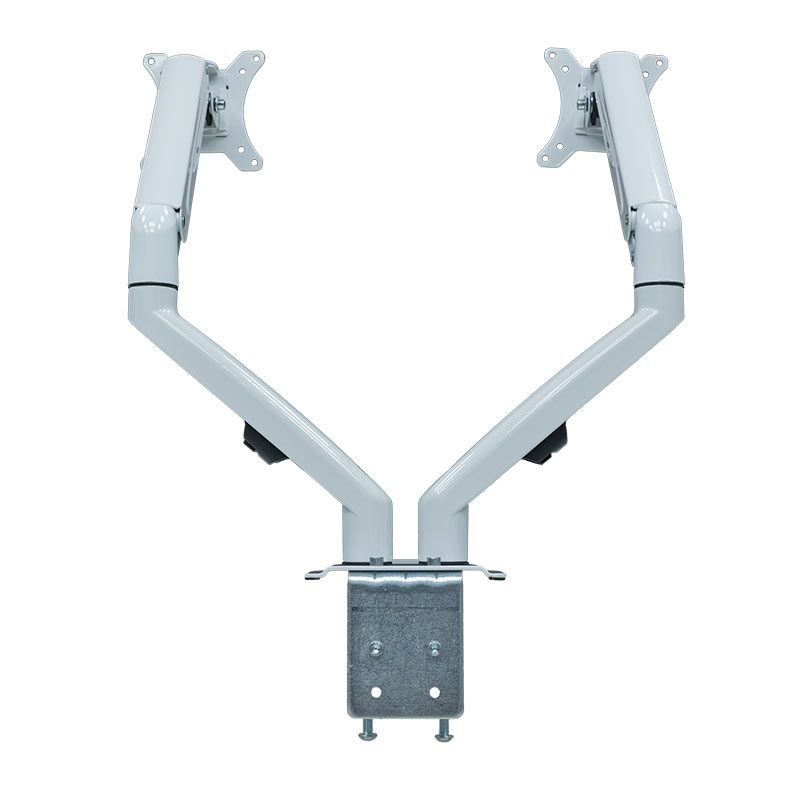 Suporte Articulado Com Pistao a Gas Para 2 Monitores Zinnia Nimbo 200, 17 Pol. a 27 Pol., Branco, ZNO-ZNNBO200-WH01