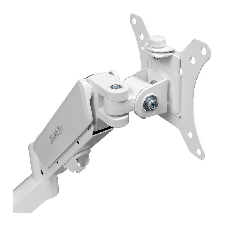 OPENBOX Suporte Articulado Com Pistao a Gas Para Dois Monitores Zinnia Nimbo 210, 13 Pol. a 32 Pol., Branco, ZNO-ZNNBO210-WH01