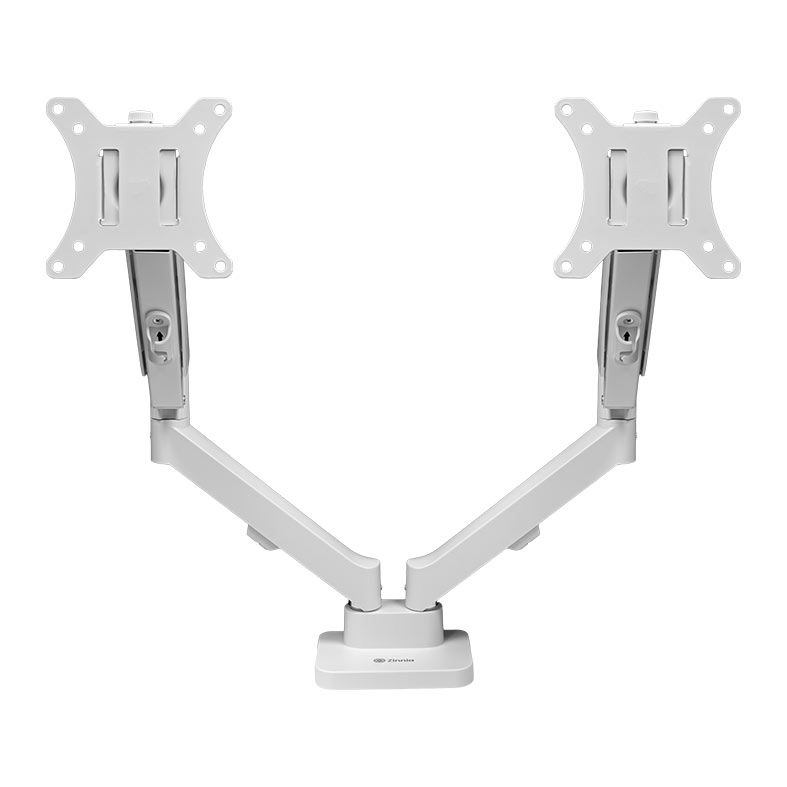 OPENBOX Suporte Articulado Com Pistao a Gas Para Dois Monitores Zinnia Nimbo 210, 13 Pol. a 32 Pol., Branco, ZNO-ZNNBO210-WH01