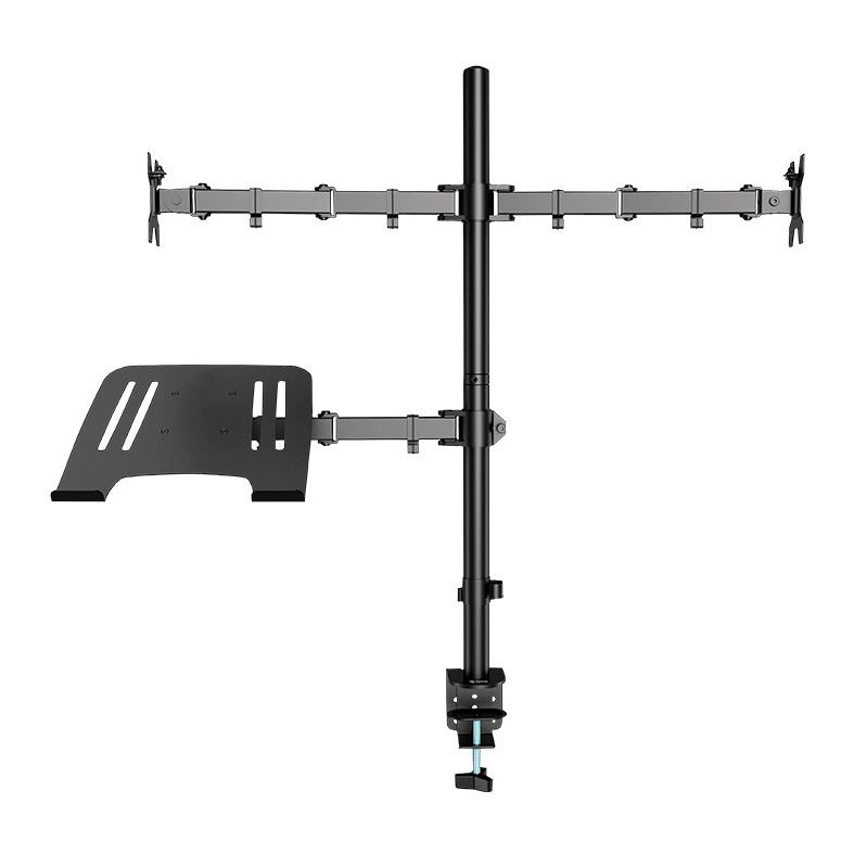 Suporte Articulado Para Notebook e Dois Monitores Zinnia SNT20, 13 Pol. a 27 Pol., Preto, ZNO-ZSNT20-BL01-V2