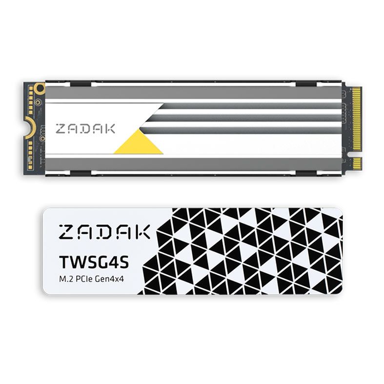 SSD Apacer Zadak TWSG4S, 1TB, M.2 2280, PCIe NVMe, Leitura 7400MB/s, Gravacao 7000MB/s, ZS1TBTWSG4S-1