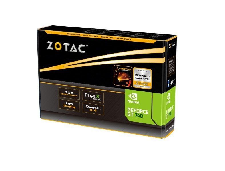 Placa de Video Zotac GeForce GT 740 1GB GDDR5 Low Profile 128-bit, ZT-71003-10L