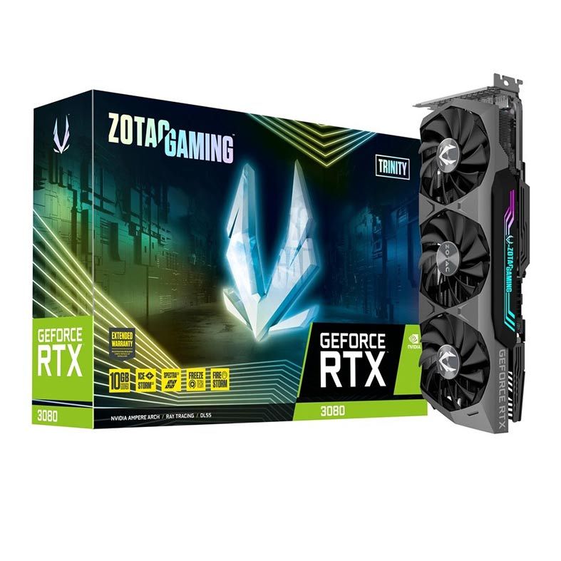Placa de Video Zotac GeForce RTX 3080 Trinity LHR, 10GB, GDDR6X, 320-bit, ZT-A30800D-10PLHR