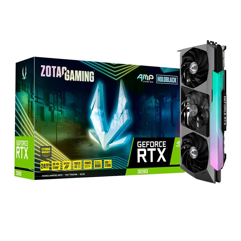 Placa de Video Zotac GeForce RTX 3090 AMP Extreme Holo, 24GB, GDDR6X, 384-bit, ZT-A30900B-10P