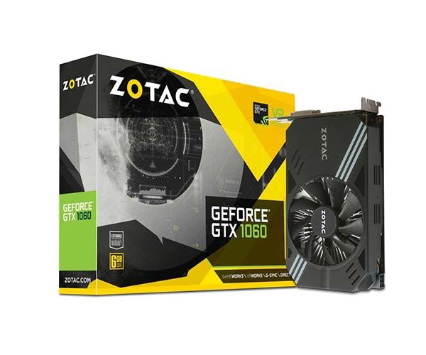 Placa de Video Zotac GeForce GTX 1060 6GB GDDR5 Mini 192-bit, ZT-P10600A-10L