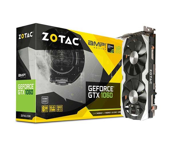 Placa de Video Zotac GeForce GTX 1060 6GB GDDR5 AMP! 192-bit, ZT-P10600B-10M