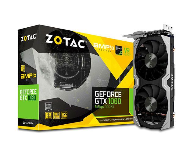 Placa de Vídeo ZOTAC GeForce GTX 1060 6GB AMP! Edition+ 6Gbps, ZT
