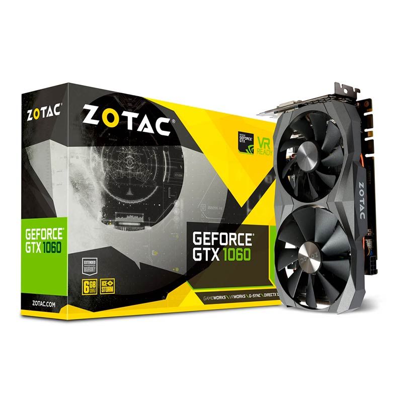 Placa de Video Zotac GeForce 1060 6GB GDDR5X 192-bit, ZT-P10620A-10M