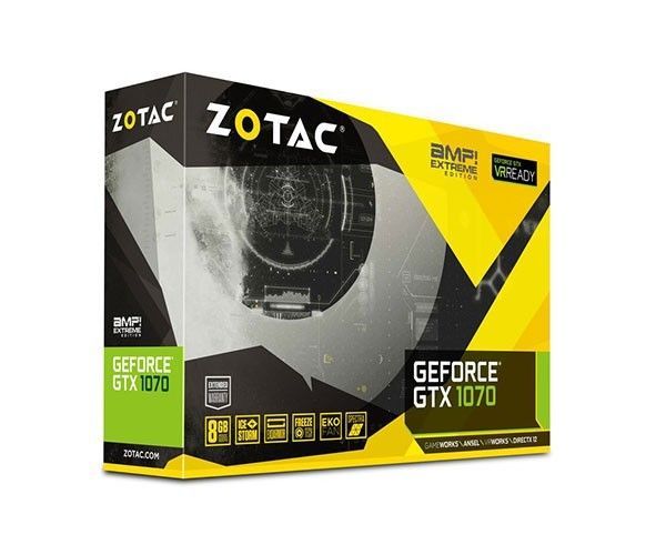 Placa de Video Zotac GeForce GTX 1070 8GB GDDR5 AMP! Extreme 256-bit, ZT-P10700B-10P