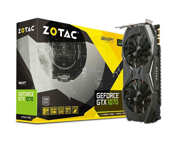 Placa de Vídeo Zotac Geforce GTX 1070 AMP! Edition 8GB GDDR5
