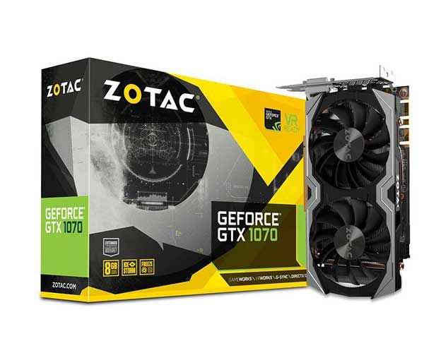 Placa de Video Zotac GeForce GTX 1070 8GB GDDR5 Mini 256-bit, ZT-P10700G-10M