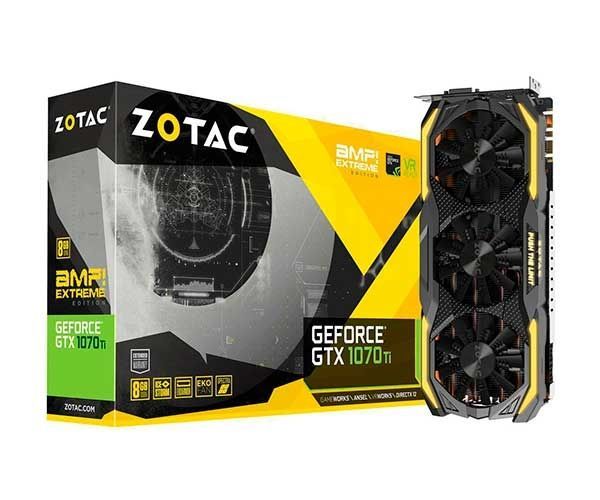 Placa de Video Zotac GeForce GTX 1070 Ti 8GB GDDR5 AMP! Extreme 256-bit, ZT-P10710B-10P
